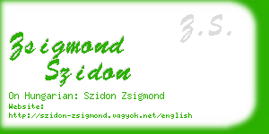 zsigmond szidon business card